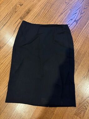 Lafayette 148 New York Black Tailored Pencil Skirt